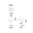 Artemide Choose lampada da tavolo dimensioni