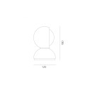 Artemide Eclisse PVD Black Lampada da tavolo dimensioni