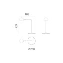 Artemide Ixa Lampada da tavolo dimensioni