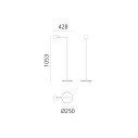 Artemide Ixa Reading Floor dimensioni