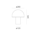 Artemide Onfale lampada da tavolo dimensioni