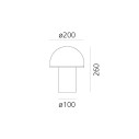 Artemide Onfale lampada da tavolo dimensioni
