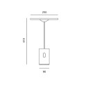 Artemide Sisifo lampada da tavolo dimensioni
