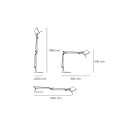 Artemide Tolomeo Mini LED Alluminio lampada da tavolo dimensioni