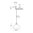 AS41C lampada a sospensione Nemo Lighting dimensioni