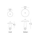 Asia Small lampada da tavolo Contardi dimensioni