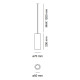 Asso 5503A lampada a sospensione 9010 novantadieci dimensioni
