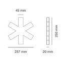 Asterisk 2516R lampada a parete 9010 novantadieci dimensioni