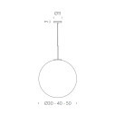 Asteroide lampada a sospensione Nemo Lighting dimensioni