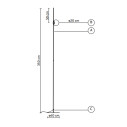 Atmosphere Lampada da terra H 350 outdoor Karman dimensioni