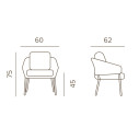 Atol Armchair Grattoni dimensioni
