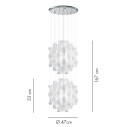Aura Doppia Lampada a sospensione Axolight dimensioni Ø 47