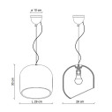 Lampada Ayrton C2550 Decò Ferroluce dimensioni
