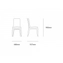 B.B. Chair Triangular Black Qeeboo dimensioni