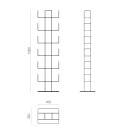 Libreria B.Blos grigio alluminio BBB Italia dimensioni