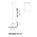 Balance SP 24 lampada a sospensione Vistosi dimensioni