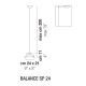 Balance SP 24 lampada a sospensione Vistosi dimensioni