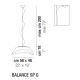 Balance SP G lampada a sospensione Vistosi dimensioni