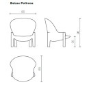 Balzac Poltrona Serralunga dimensioni