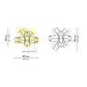 Bang Step Light Large lampada da esterno Light Grey Slamp dimensioni