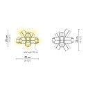 Bang Step Light-Applique Small lampada da esterno Corten Slamp dimensioni