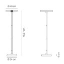 Barbell Solar LED lampada da terra solare ricaricabile Corten Zafferano dimensioni