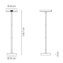 Barbell Solar LED lampada da terra solare ricaricabile Nero Zafferano dimensioni