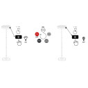Barbell Solar LED lampada da terra solare ricaricabile Nero Zafferano dettaglio modalità standard