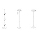Barbell Solar LED lampada da terra solare ricaricabile Salvia Zafferano dettaglio schema di montaggio