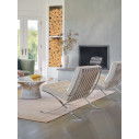 Knoll Mies Van Der Rohe Barcelona Poltrona Pelle Volo Bianco ambientazione