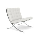 Knoll Mies Van Der Rohe Barcelona Poltrona Pelle Volo Bianco vista