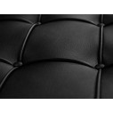 Knoll Mies Van Der Rohe Barcelona Poltrona Pelle Volo Nero dettaglio