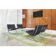 Knoll Mies Van Der Rohe Barcelona Poltrona Velluto Pelle Nero ambientazione