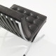 Knoll Mies Van Der Rohe Barcelona Poltrona Velluto Pelle Nero dettaglio