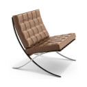 Knoll Mies Van Der Rohe Barcelona Relax Poltrona Pelle Venezia Edizione Speciale vista finitura Cognac