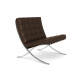 Knoll Mies Van Der Rohe Barcelona Relax Poltrona Pelle Venezia Edizione Speciale vista finitura Dark Brown