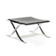 Knoll Mies Van Der Rohe Barcelona Sgabello in cuoio nero vista