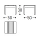 Barcode Tavolino 50x50 Varaschin dimensioni