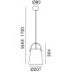 Bell 287.01 lampada a sospensione Il Fanale dimensioni