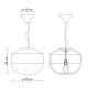 Lampada Bellota C2541 Decò Ferroluce dimensioni