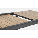 Tavolo allungabile Belmar 160-240x100 naturale-antracite Bizzotto dettaglio