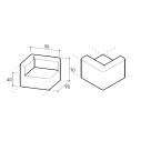 Belt Angolo terminale dx-sx monotessuto Varaschin dimensioni