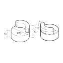 Belt Poltrona monotessuto Ø90 Varaschin dimensioni