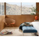 Knoll Bertoia Diamond Poltroncina Oro 18 K con cuscino ambientazione