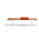 Knoll Bertoia Panca Listoni Teak Outdoor vista