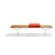 Knoll Bertoia Panca Listoni Teak Outdoor vista