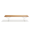Knoll Bertoia Panca Listoni Teak Outdoor vista