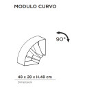 Binaria Modulo curvo libreria Mogg dimensioni