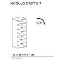 Binaria Modulo dritto 7 libreria Mogg dimensioni