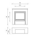 Biocaminetto Family FP/015 Stones dimensioni